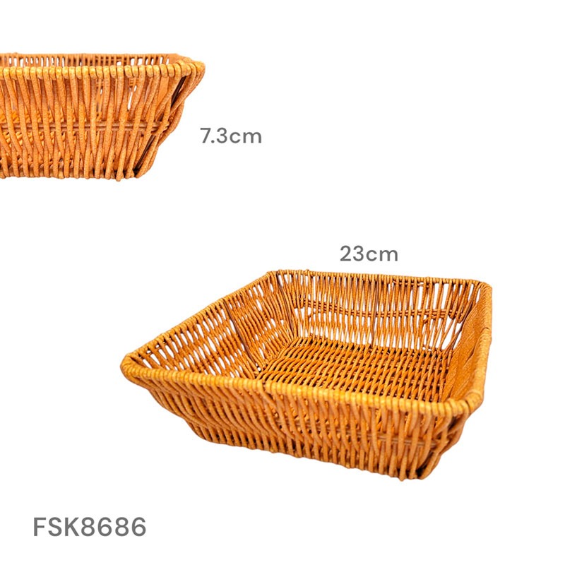 CANASTA PLASTICA CUADRADA P/FRUTAS 23*23CM 