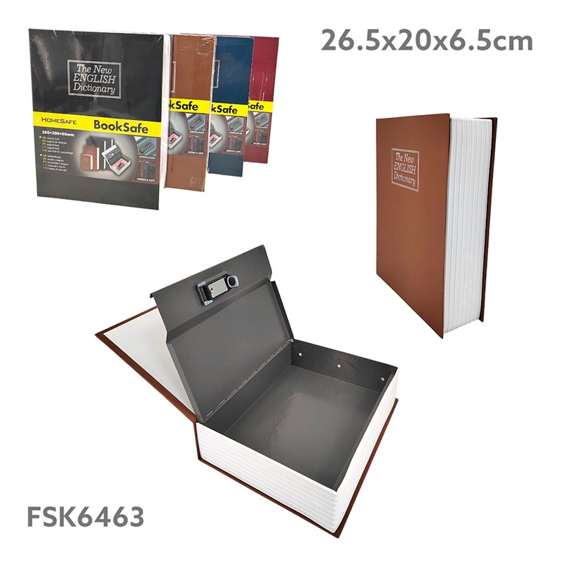CAJA FUERTE LIBRO  26.5X20X6.SCM