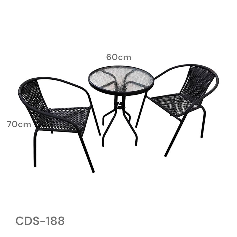 MESA CON 2 SILLAS 60X70CM (1 SET X CAJA) D/METAL