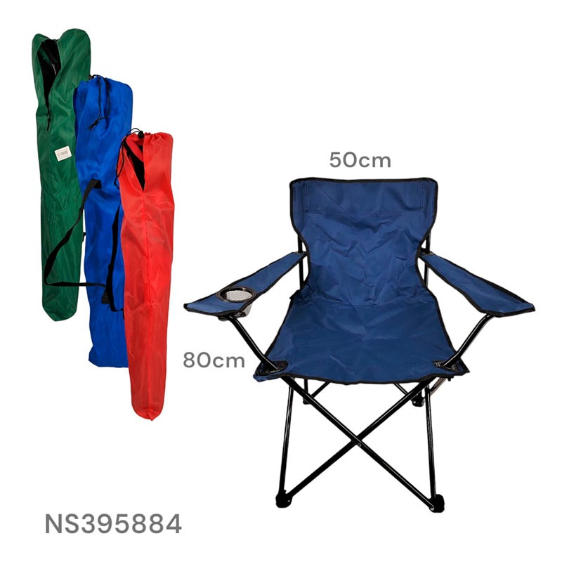 SILLA PLEGABLE 50X50X80CM D/PLASTICO Y METAL