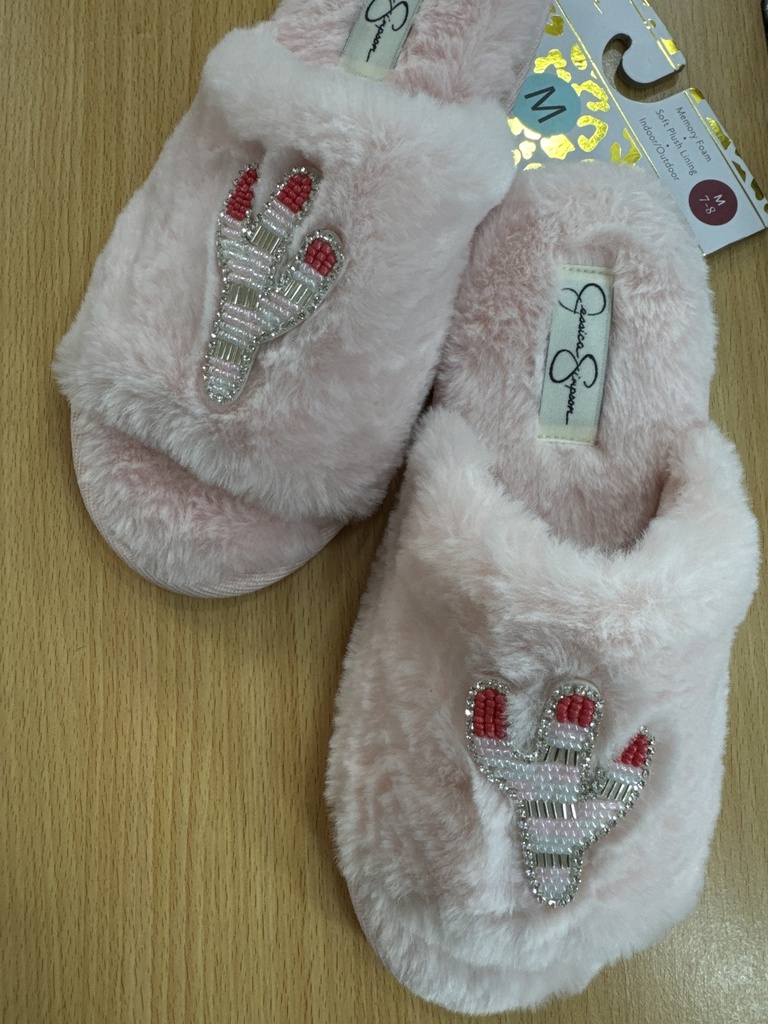 PANTUFLAS CACTUS ROSA "M"