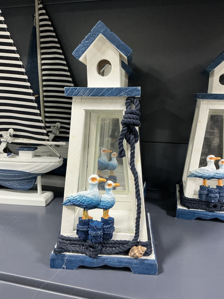 FAROL DECORATIVO PLAYA CON PORTAVELA