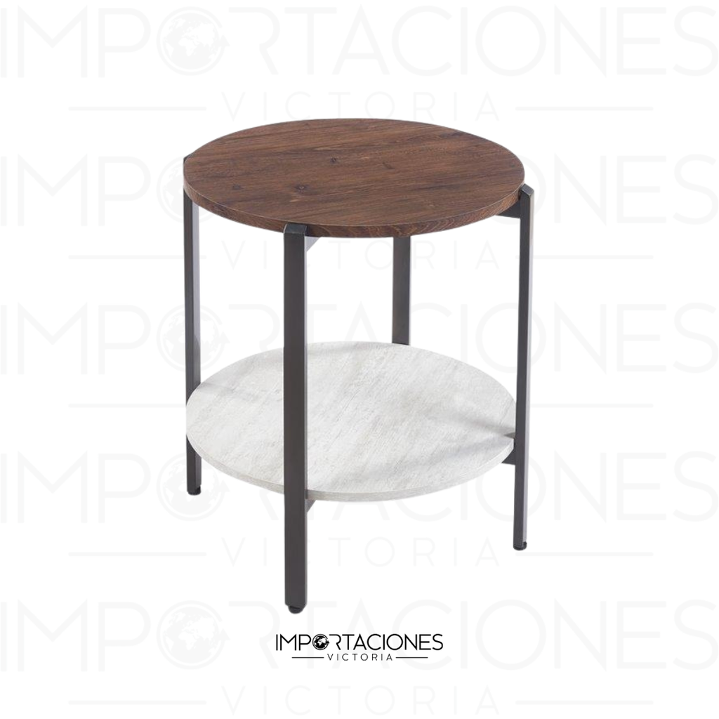 MESA AUXILIAR CHOCOLATE/BLANCO/GRIS 500X550HMM 852-VK50899CHB