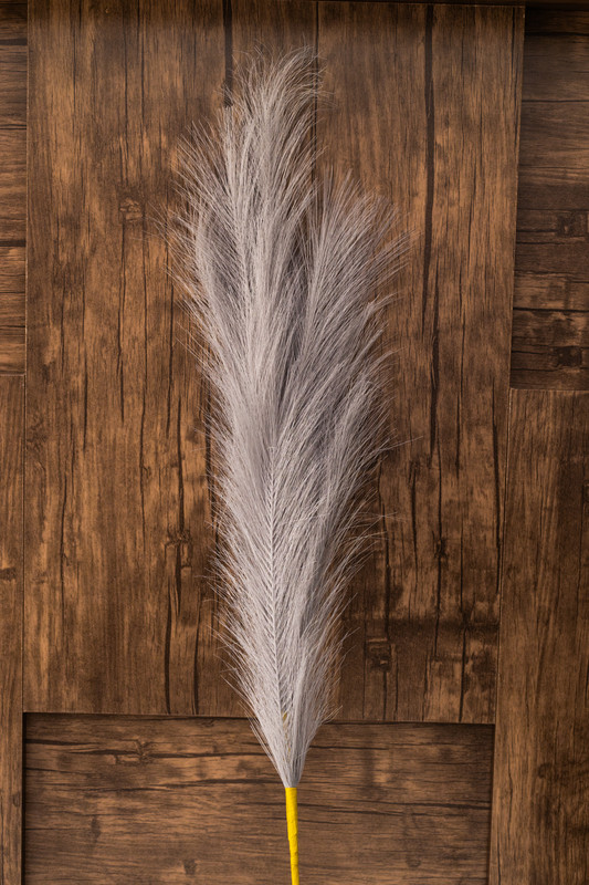 PLUMA ARTIFICIAL,  90 CM, COLOR GRIS
