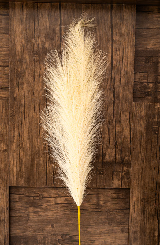 PLUMA ARTIFICIAL,  90 CM, COLOR BEIGE