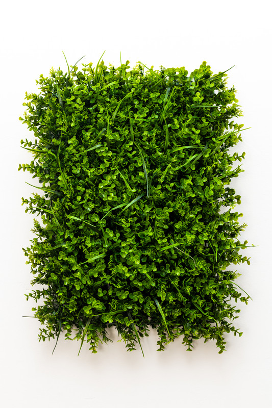 FOLLAJE ARTIFICIAL VERDE CUADRADO DE 60 CM X  40 CM PREMIUM MIXTO