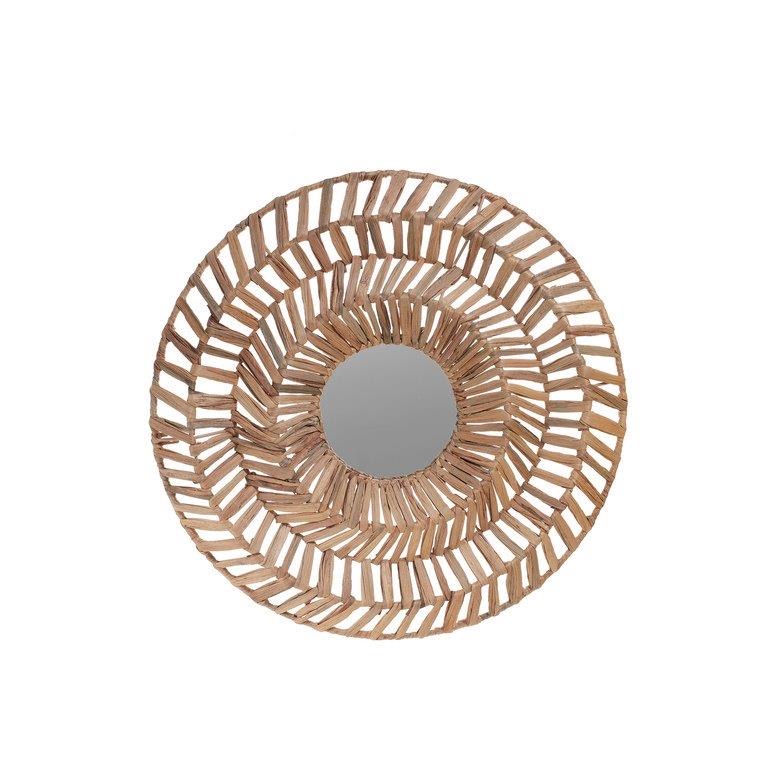 ESPEJO DE PARED 5X60X60CM NATURAL