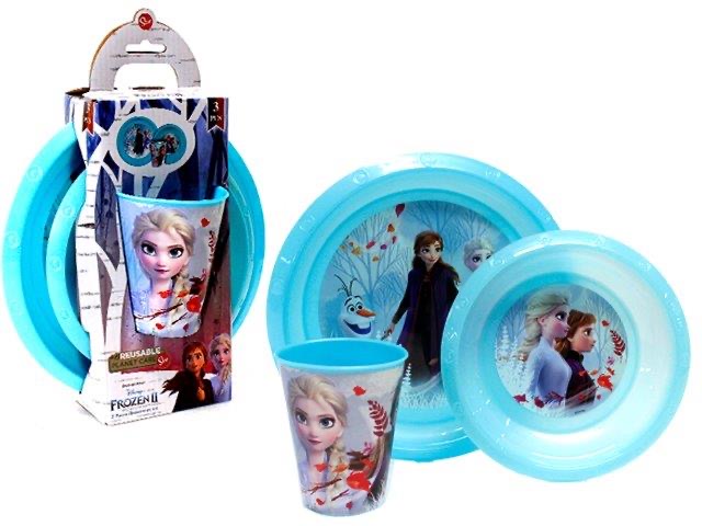 PLATO C/ VASO 3PZAS FROZEN