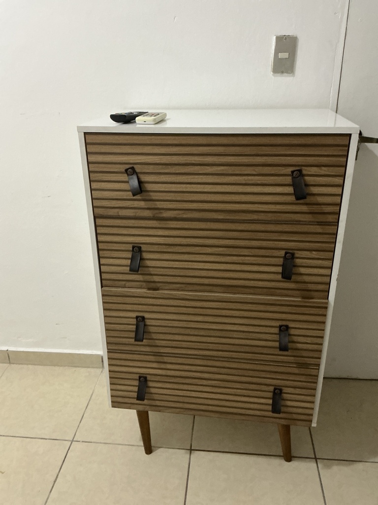 COMODA D/ MADERA 4 CAJ. 95X51X15 CM BLANCO