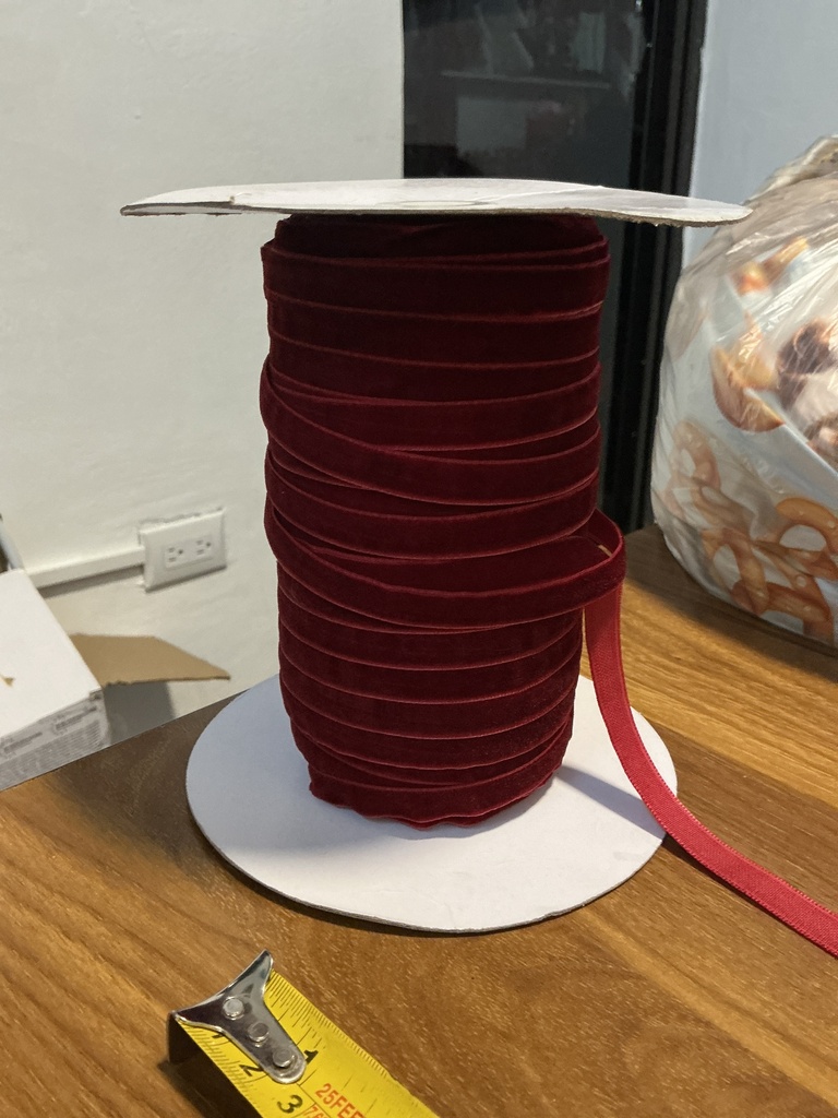 YARDA LISTÓN BURGUNDY 90CM