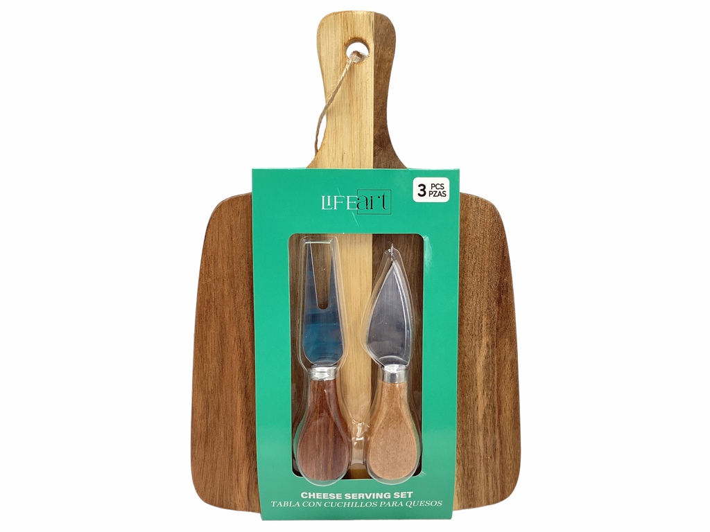 TABLA P/ QUESO 3 PCS 28X19X3C
