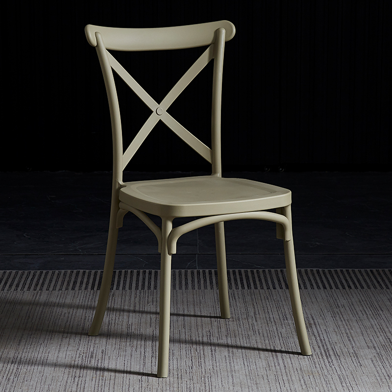 SILLA PLASTICA COLOR BEIGE