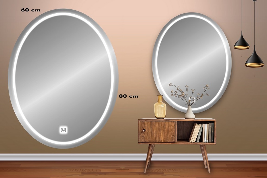 ESPEJO C/LUZ OVALADO