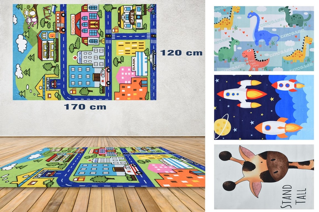 ALFOMBRA PLASTICA ESTAMPADA  -120X170-C