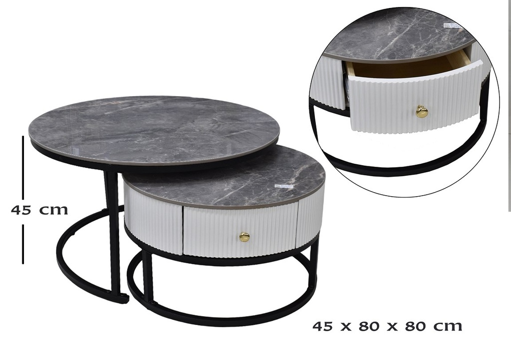 3X1 2PCS  MESA AUXILIAR