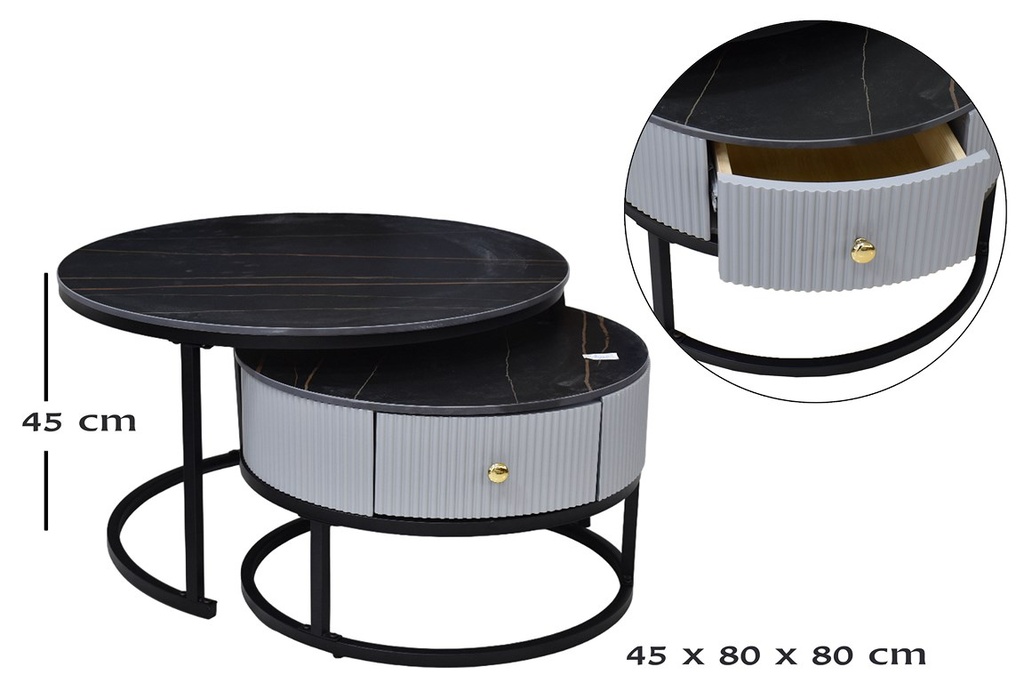 3X1 2PCS  MESA AUXILIAR