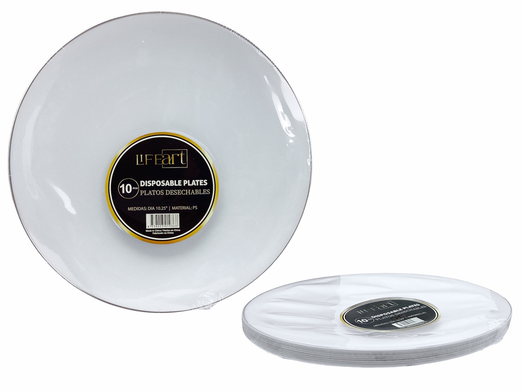 PLATOSDESECHABLES 10.25" 10PZS