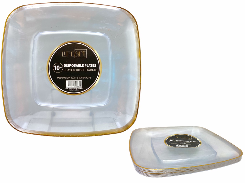 PLATOS DESECHABLES 10 PZAS 10.25"