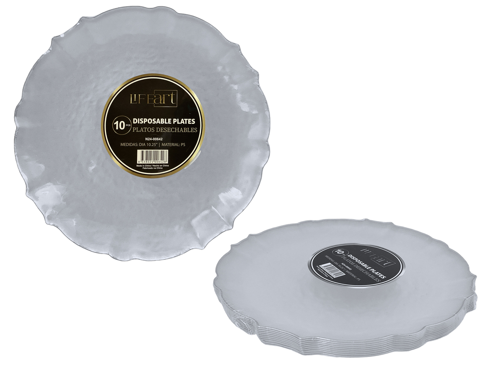 PLATOS DESECHABLES 10 PZAS 10.25"