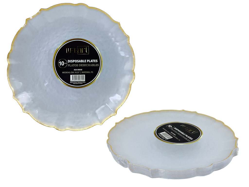 PLATOS DESECHABLES 10 PZAS 10.25"