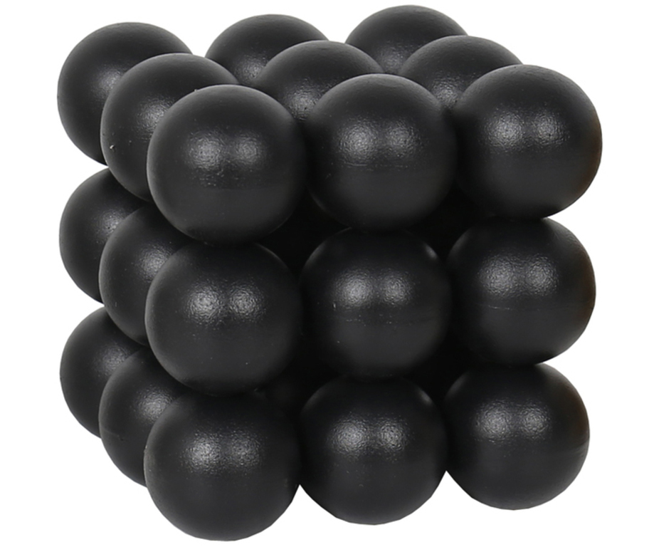 FIGURA DECO (BOLAS) 12X12X12CN NEGRO