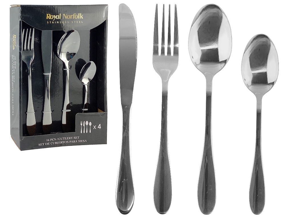 CUBIERTOS 16 PZAS 21.6"/20"/18"/16"