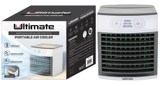 [IV-1258] VENTILADOR DE AIRE AC PORTATIL 3 VELOCIDADES BLANCO-GRIS