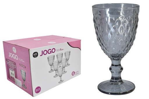 [IV-1292] COPA DE VIDRIO PLATEADA