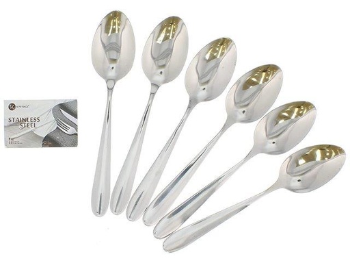 [IV-1437] CUCHARAS 6 PZAS PLATEADOS LISO