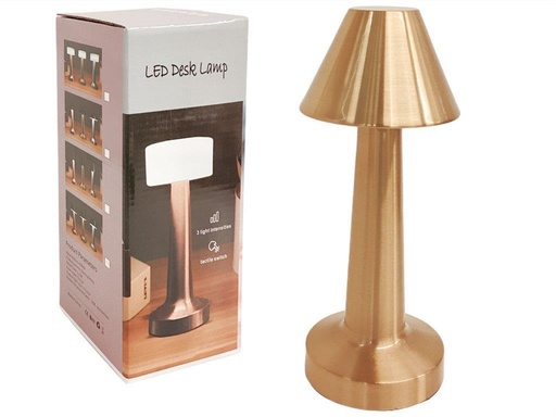 [IV-1441] LAMPARAS DE MESA 23 CM DORADO 