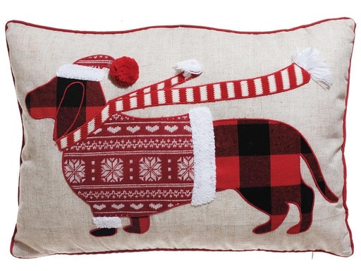 [IV-1455] COJIN350G 14X20CM ROJO-NEGRO