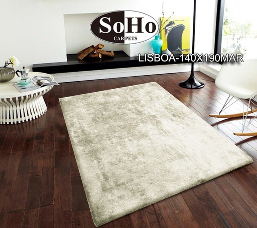 [IV-1565] ALFOMBRA 140x190 POLIESTER MARFIL