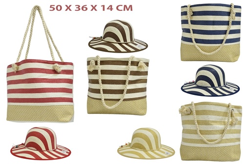 [IV-1610] BOLSO Y SOMBRERO DE PLAYA