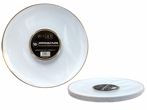 [IV-1678] PLATOS DESECHABLES 10PZS 10.25"