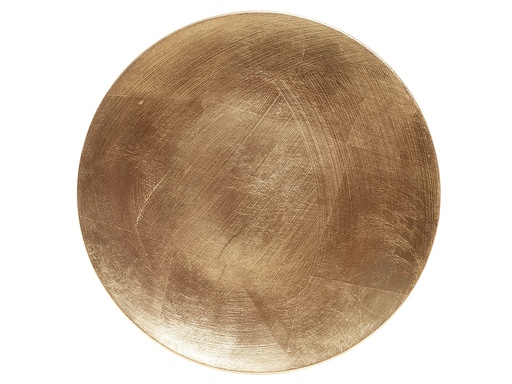 [IV-1767] PORTAPLATO 33X33X1.5CMDORADO