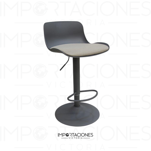 [IV-3196] SILLA P/ BAR GRIS/CREMA 43X45X80-101CM 851-MA620133GCHC