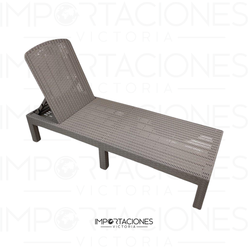 [IV-3199] TUMBONA (SILLA DE PLAYA) GRIS 187X60X29.5CM 854-SL01G