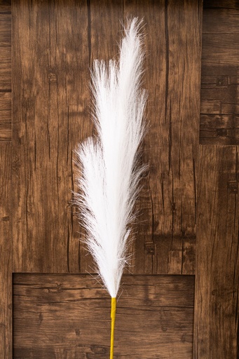 [IV-0018-B] PLUMA ARTIFICIAL,  90 CM, COLOR BLANCO