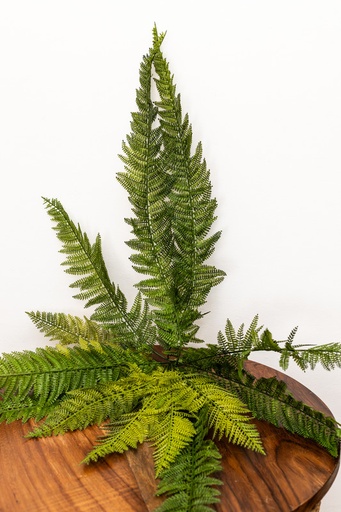 [IV-0029] RAMO DE HOJAS VERDES, FOLLAJE ARTIFICIAL, 70 CM, HELECHO