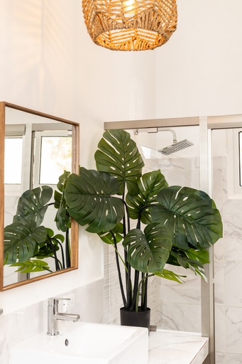 [IV-0074] PLANTA ARTIFICIAL, 1.15 MTS, CERIMAN MONSTERA DELICIOSA