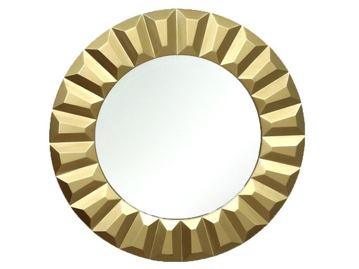 [IV-0482] ESPEJO 3.3X80X80CM DORADO