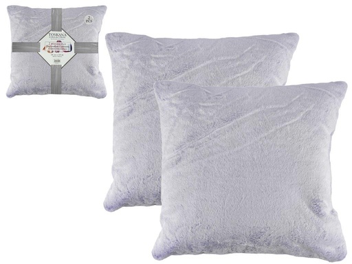 [IV-0511] COJIN 2PZAS 18X18" GRIS C/ AZUL